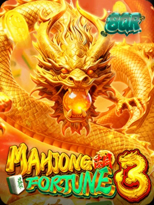 Tampilan visual slot Mahjong Fortune 3 dengan tema naga emas